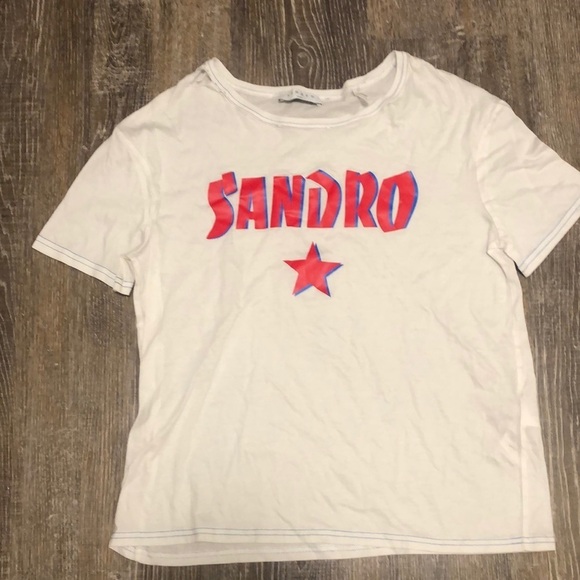 Sandro Distressed Star Graphic Tee